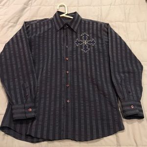 Mens rocker button down shirt.  Rock